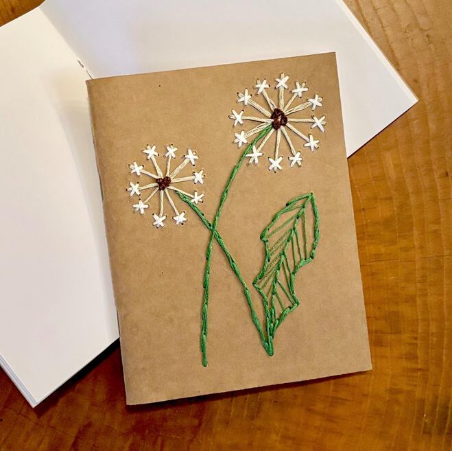 hand embroidered journals