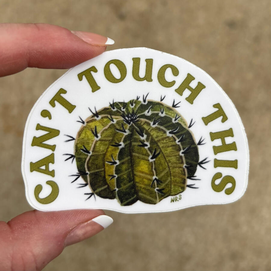 can't touch this cactus sticker